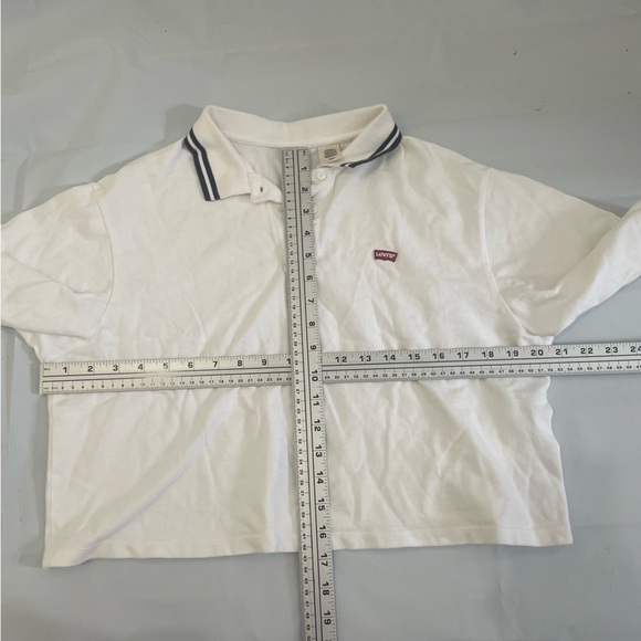 🤍 Levi’s White Collared Crop Top – Size Small 🤍 - Picture 8 of 8